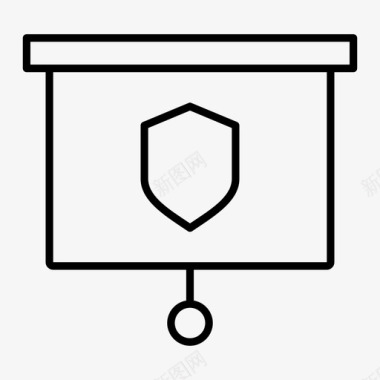 我的视频安全投影屏幕解释在线演示图标图标
