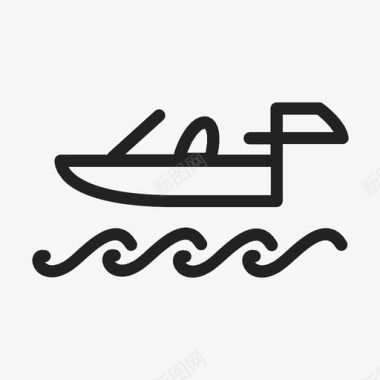 摩托艇小艇海上图标图标