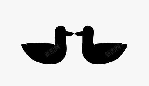 韩国鸭子动物韩国图标图标
