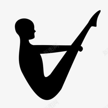 瑜伽运动普拉提运动健身图标图标