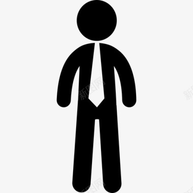 最美乡村站在最前面打领带的商人人商人图标图标