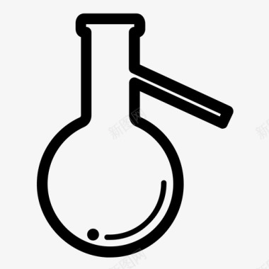 蒸馏瓶玻璃器皿实验室图标图标
