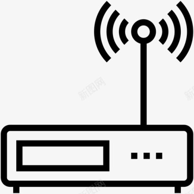 轮廓wifi路由器互联网设备wifi调制解调器图标图标