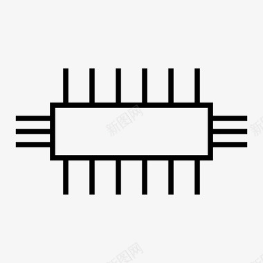 物联网名片晶体管芯片电路图标图标