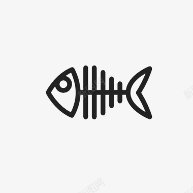 鱼骨食物饭图标图标
