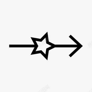 星形中间箭头图表图标图标