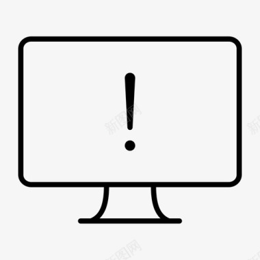 个人计算机警告监视器计算机屏幕显示计算机图标图标