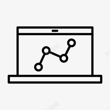 条形比例图笔记本电脑分析条形图图表图标图标