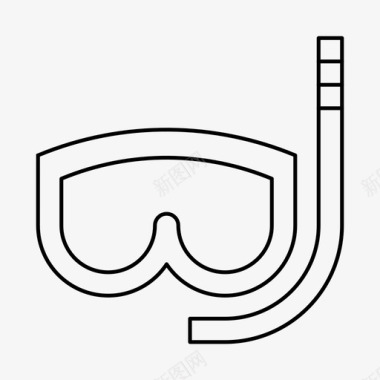 潜水面罩潜水护目镜图标图标