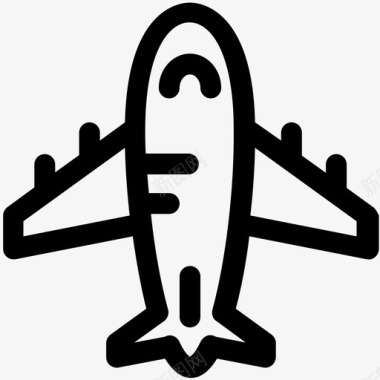 飞机航空旅行旅行可爱的图标图标