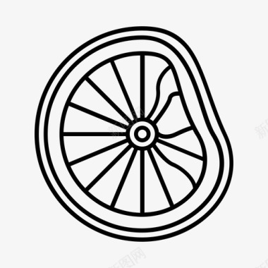 大小轮自行车断轮自行车变形图标图标