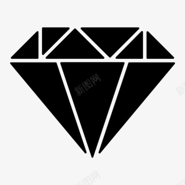 钻石卓越奢华图标图标