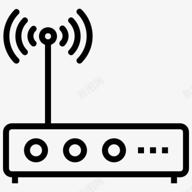 路由信号wifi路由器无线互联网wifi信号图标图标