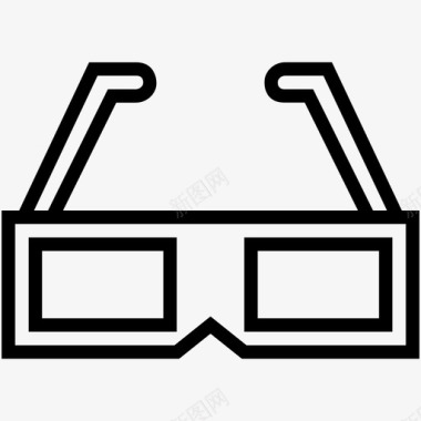 扁平化3D眼镜眼镜3d眼镜立体眼镜图标图标