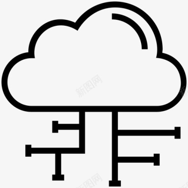 俄罗斯社交网络云共享云计算云网络图标图标
