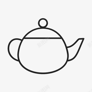 茶壶热饮茶碗图标图标