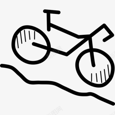 山地自行车冒险自行车图标图标