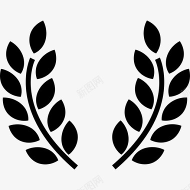 橄榄枝奖象征形状奖项图标图标