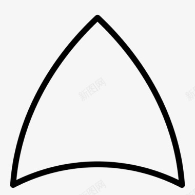 曲线三角形抽象几何图标图标