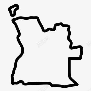 安哥拉非洲国家国家地图图标图标