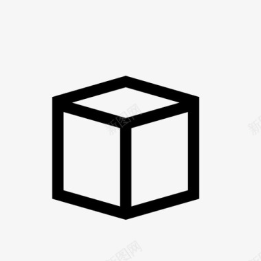 送货箱包装盒子立方体图标图标