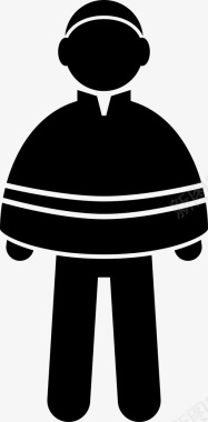 玻利维亚男装人民服装民族服装图标图标