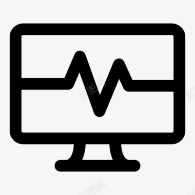 led吊灯监视器脉冲计算机计算机显示器图标图标