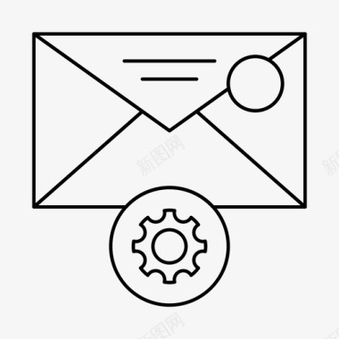 COG消息设置cog电子邮件图标图标