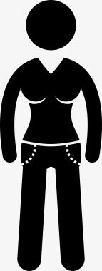 女装休闲牛仔裤图标图标