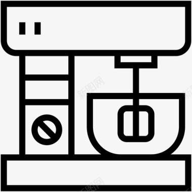 裂开的鸡蛋立式搅拌机烘焙面团图标图标