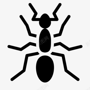 害虫蚂蚁虫子蚁群图标图标