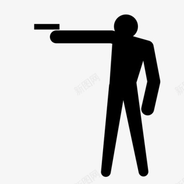 射击运动员奥运会图标图标
