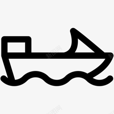 喷气艇动力艇水上摩托车图标图标
