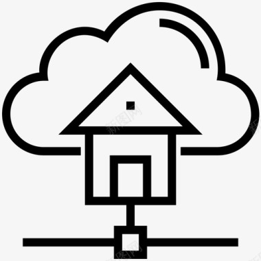 服务器云网络云计算网络托管图标图标