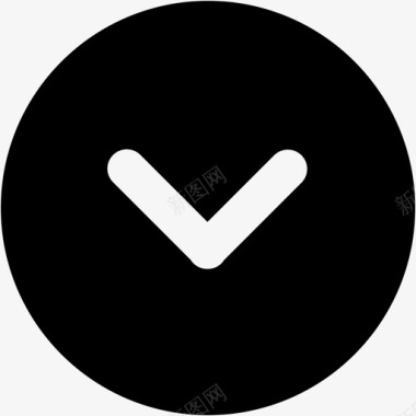 向下置顶按钮向下箭头按钮图标图标