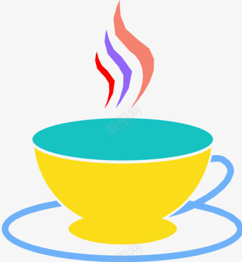 闪耀茶杯茶杯子饮料图标图标
