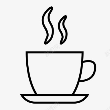 咖啡杯卡布奇诺深色图标图标