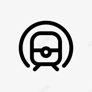 公共交通标识地铁公共交通车辆图标图标