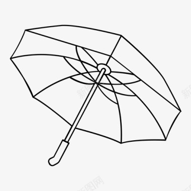 动作人物伞遮阳伞雨伞图标图标