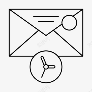 消息预定的消息电子邮件信件图标图标