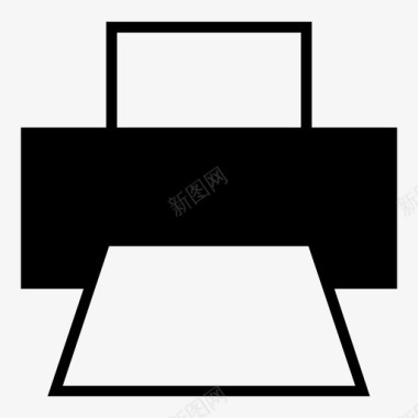 喷墨背打印机喷墨打印机打印图标图标