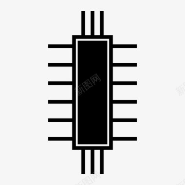 物联网名片晶体管芯片电路图标图标
