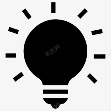 灯泡logo灯泡创意创新图标图标