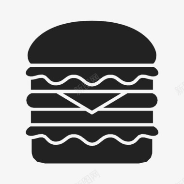 双层芝士汉堡快餐汉堡图标图标