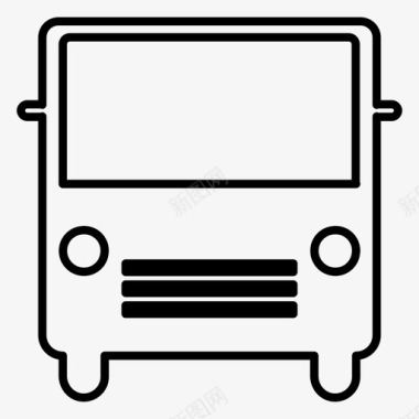 巴士巴士车旅行图标图标