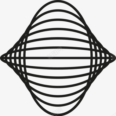 几何圆拱混合椭圆形状数学图标图标