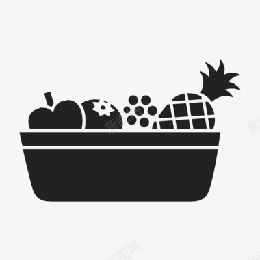 水果碗食物水果盘图标图标