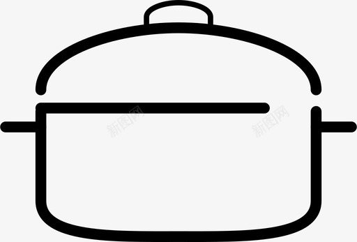 平底锅锅煮沸烹饪图标图标