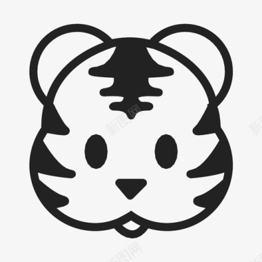 老虎动物表情图标图标