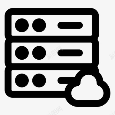 服务器托管云共享托管共享存储图标图标